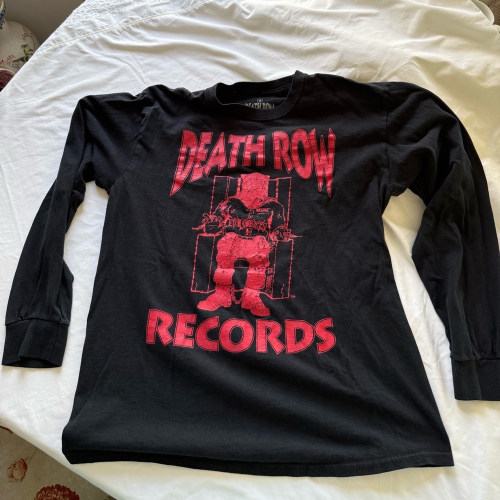 Death Row Records Black Long Sleeve Shirt